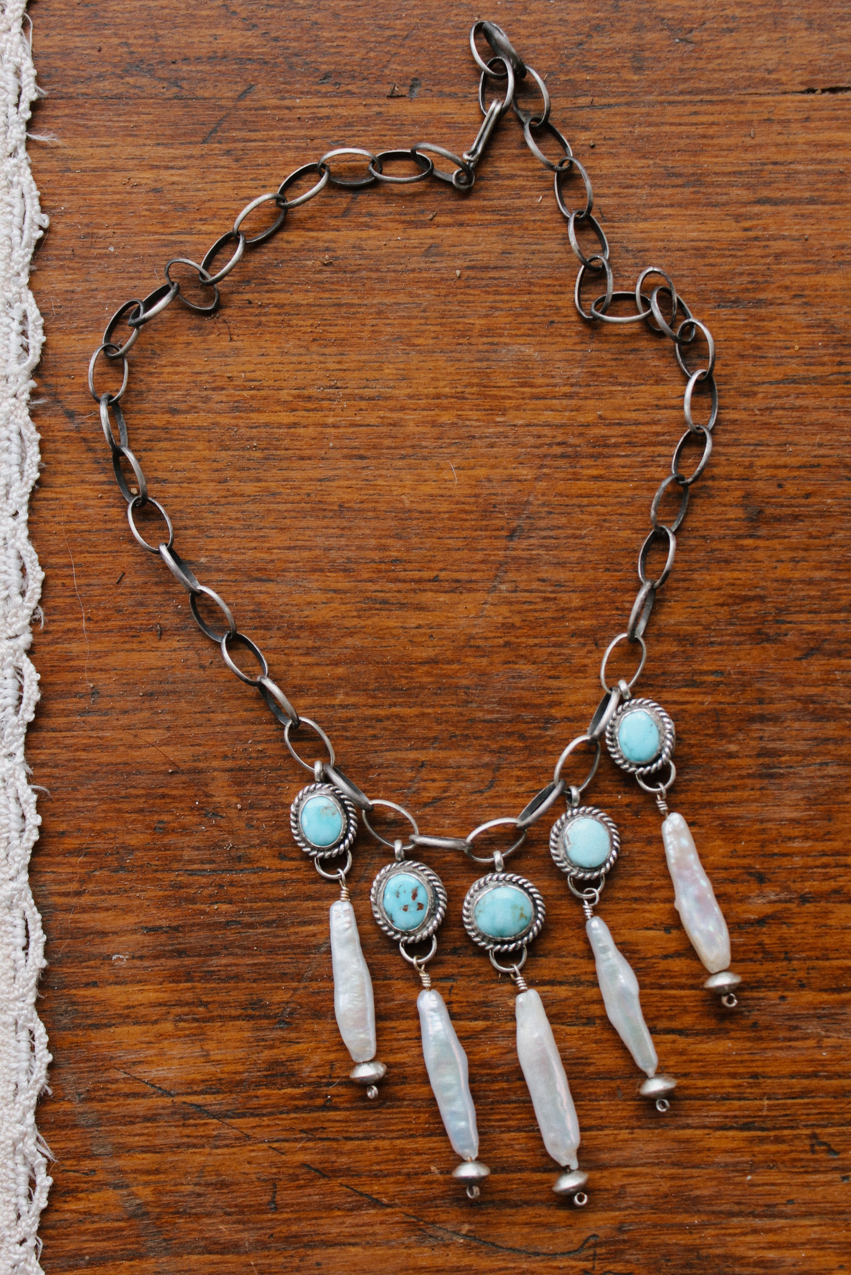 Dry Creek Pearl Drop Necklace (~15”)