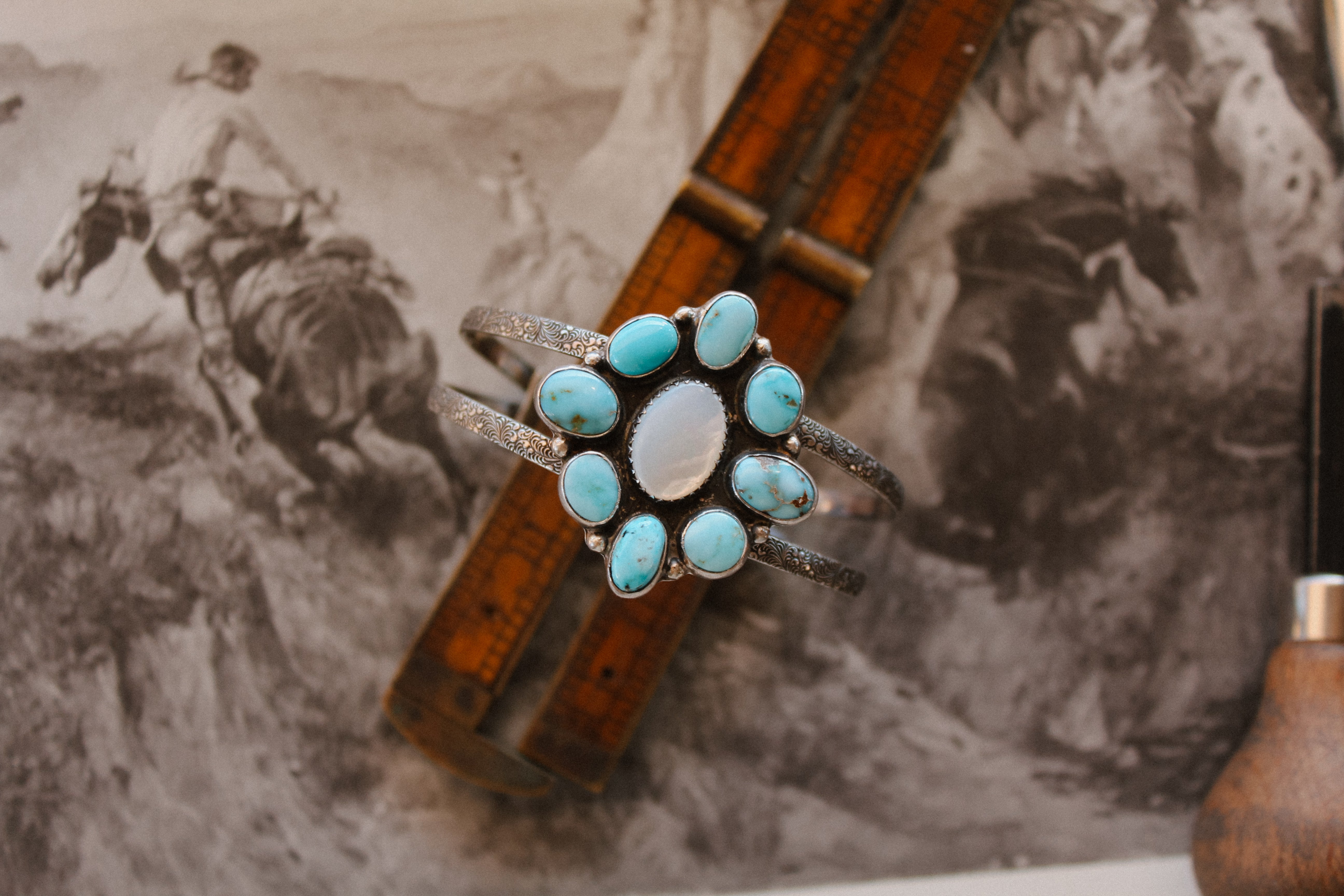 Pearl + Dry Creek Cluster Cuff