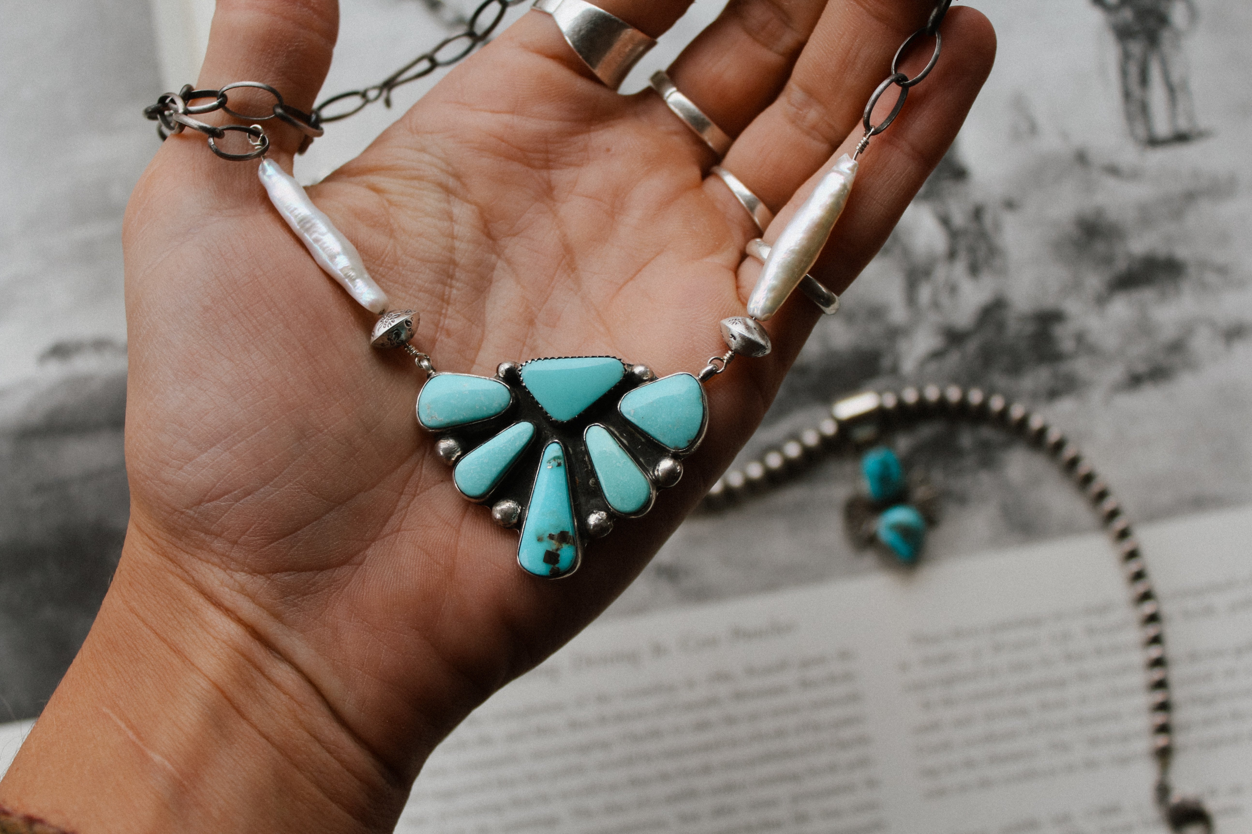 Iceberg Pearl Necklace (~17”)