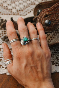 Emerald Valley Feather Ring (Size 8.25)