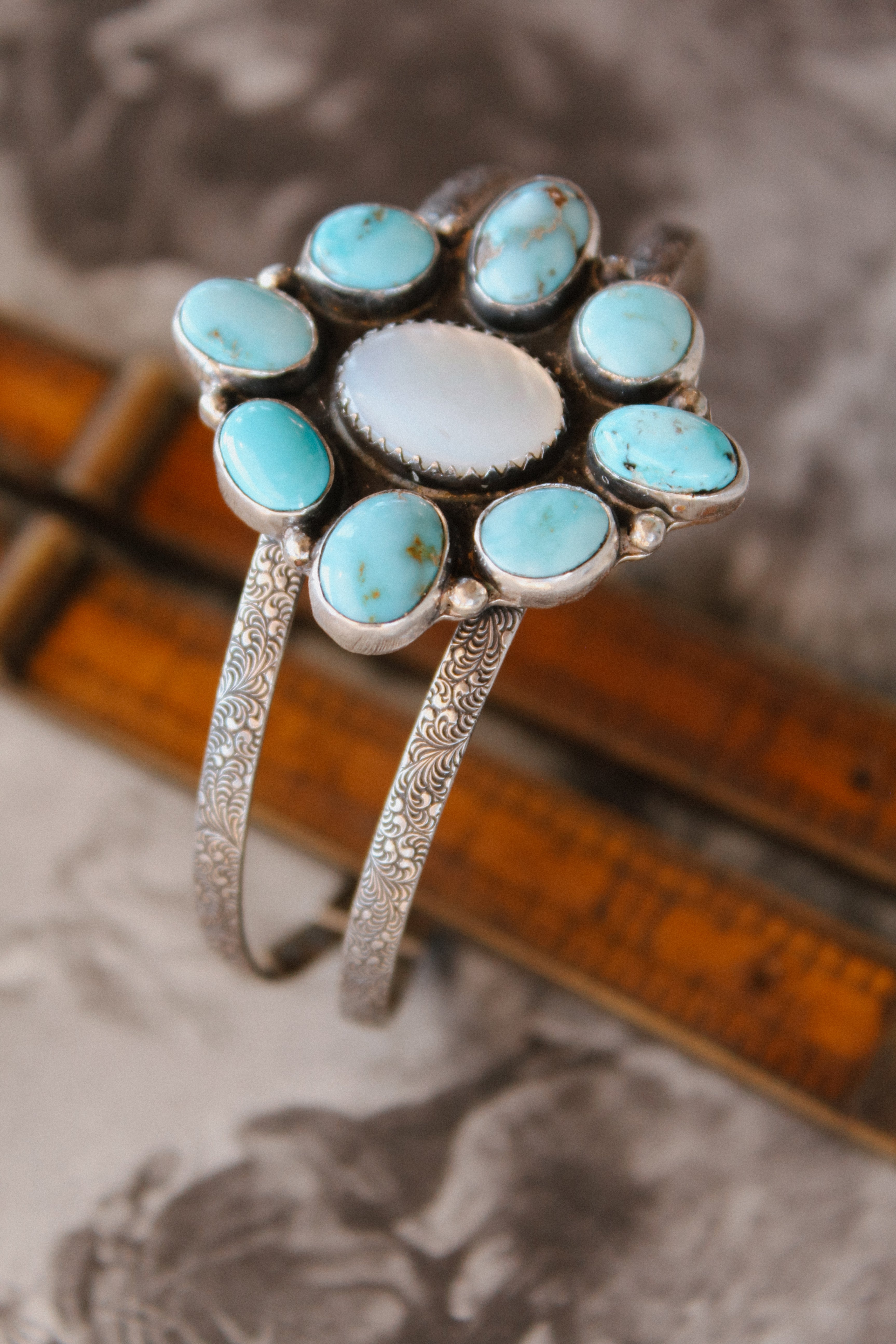 Pearl + Dry Creek Cluster Cuff