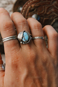 Golden Hills Feather Ring (Size 8)