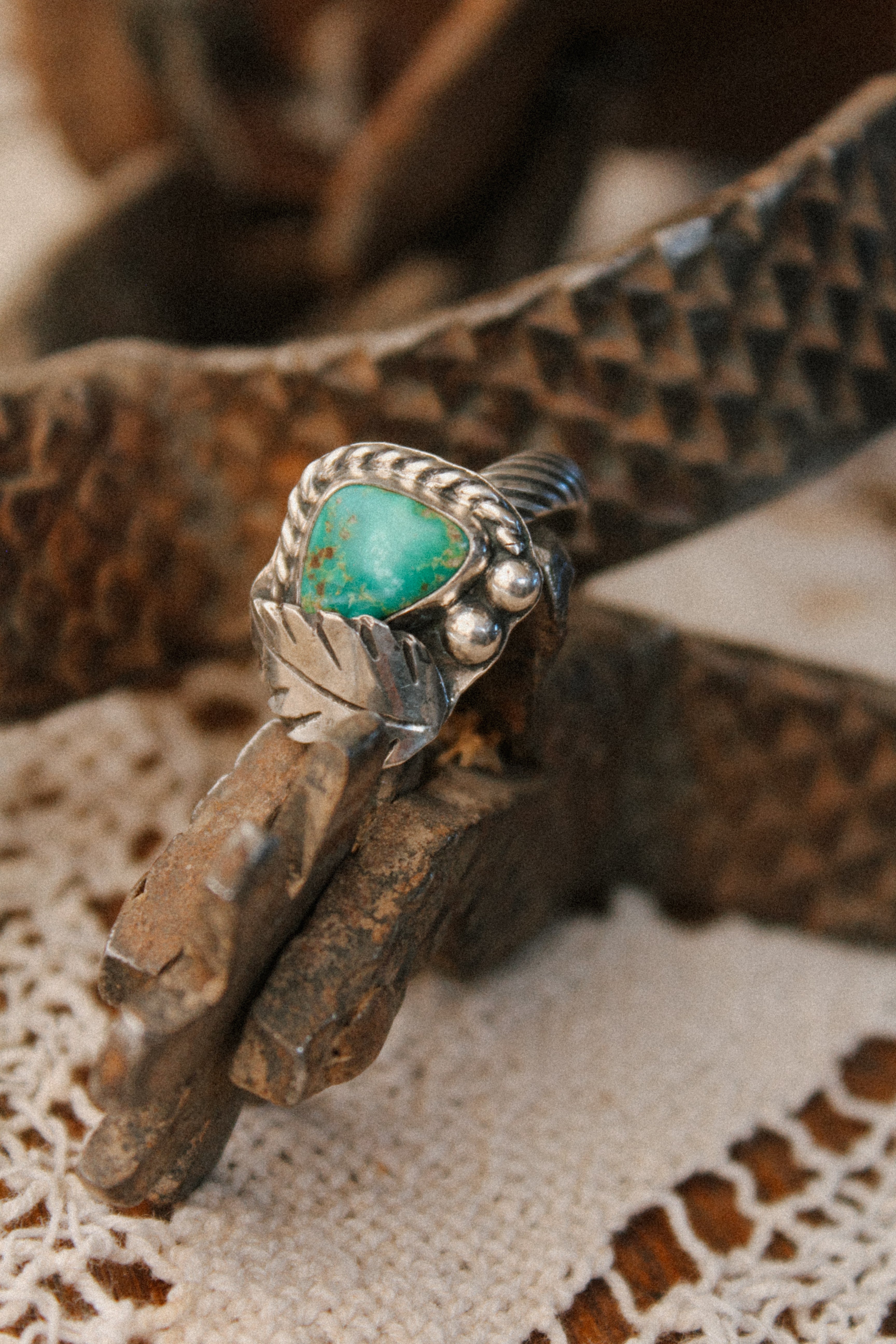 Emerald Valley Feather Ring (Size 8.25)