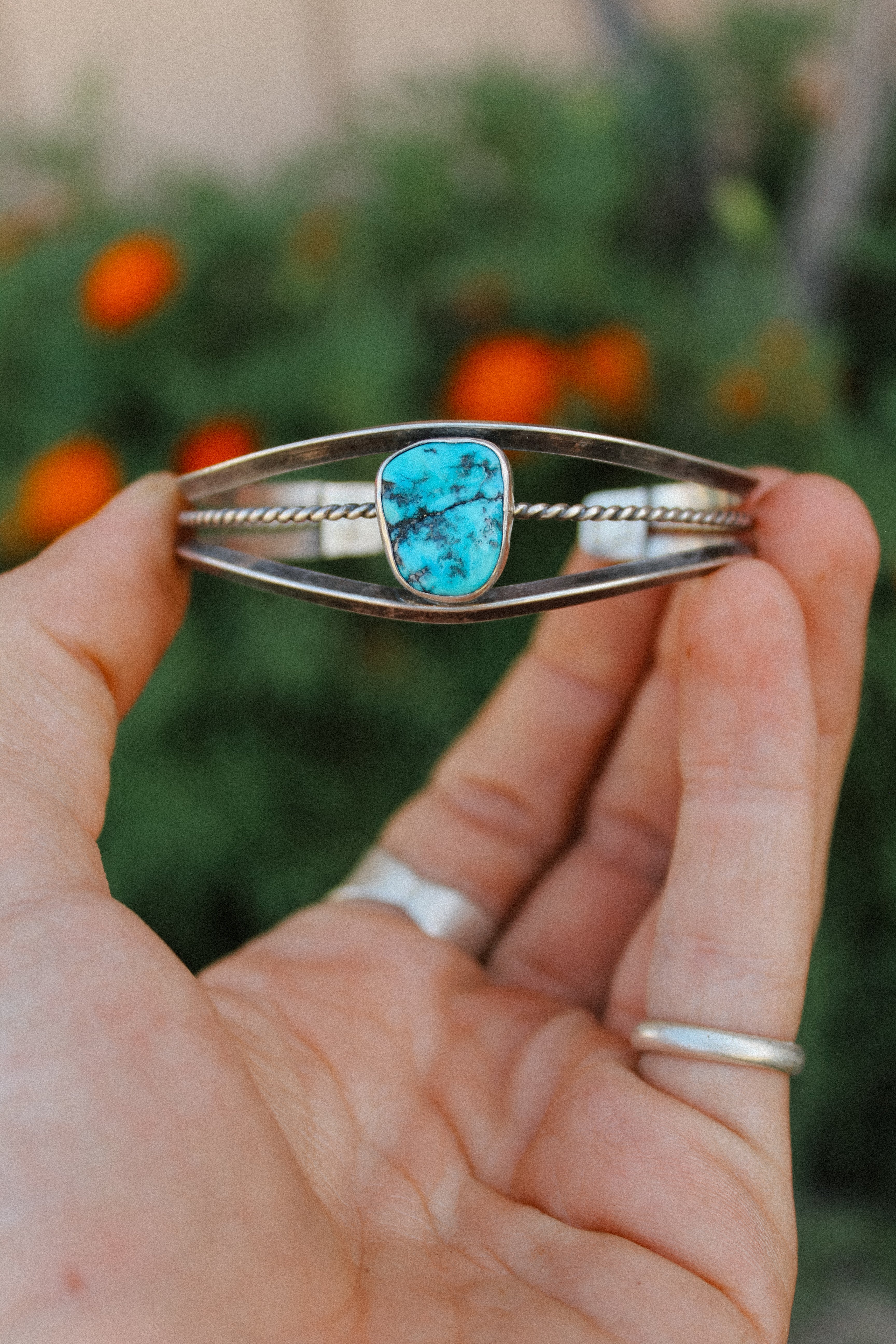 Sleeping Beauty Single Stone Cuff .2