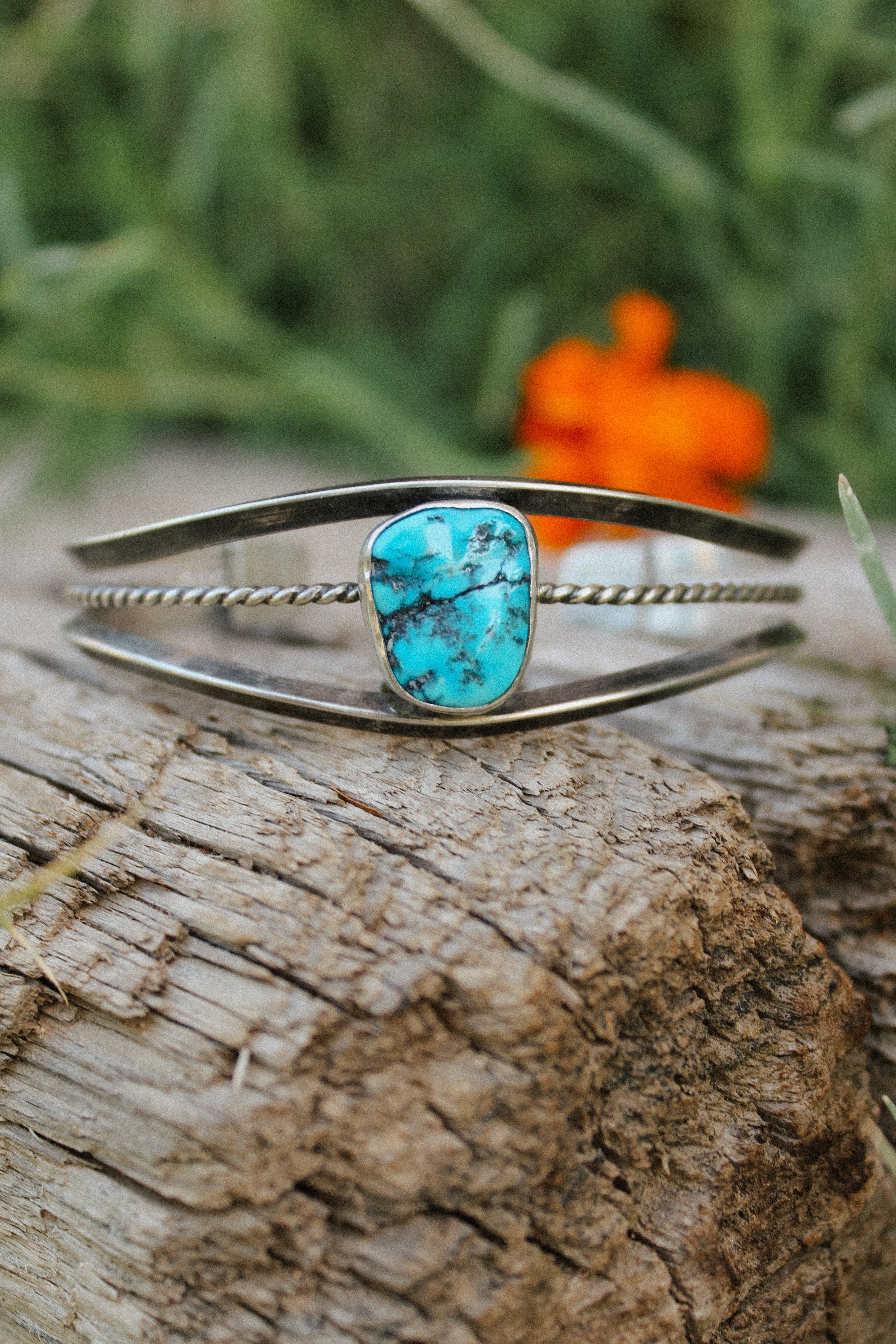 Sleeping Beauty Single Stone Cuff .2