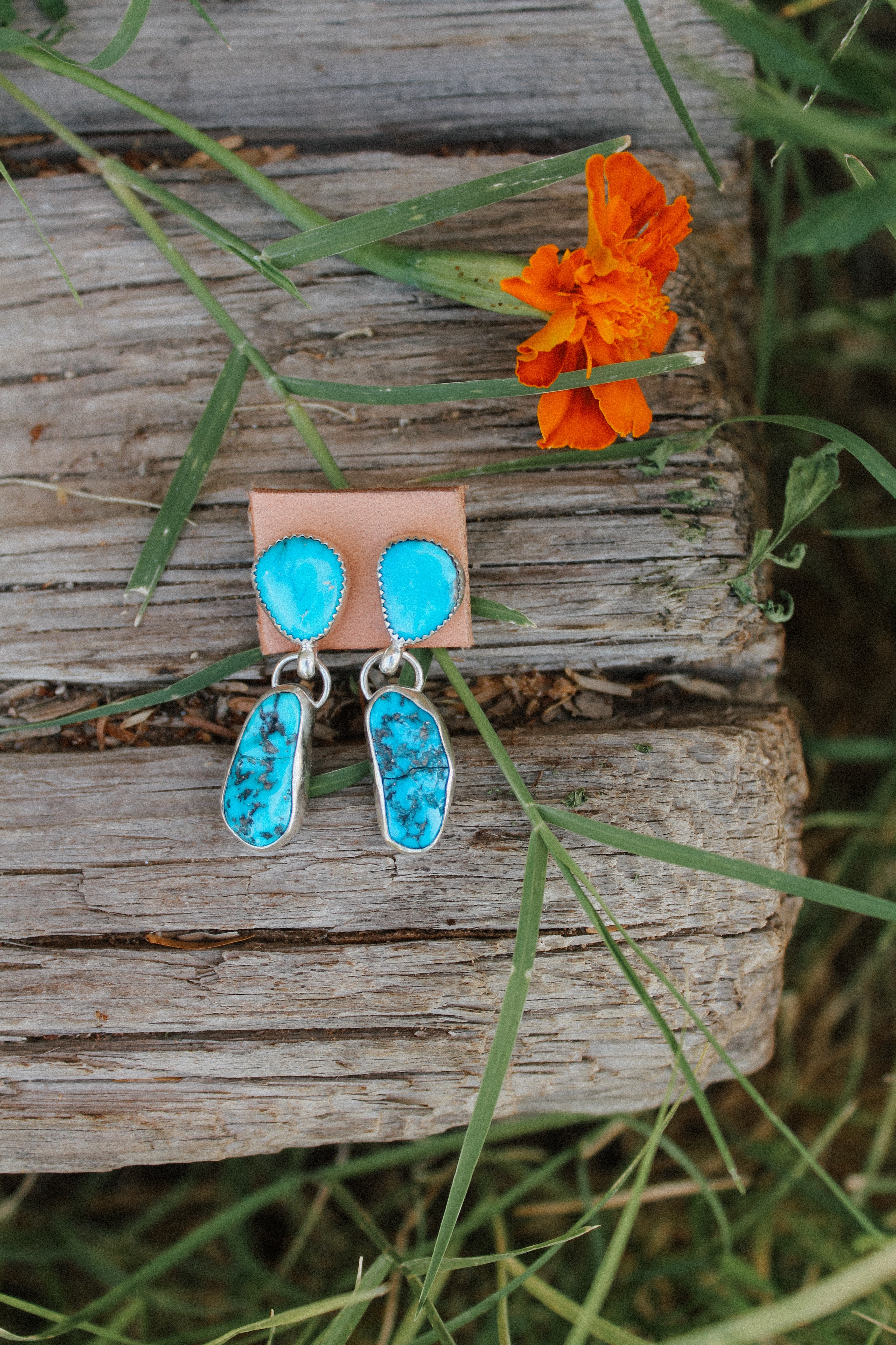 Sleeping Beauty Two Stone Studs