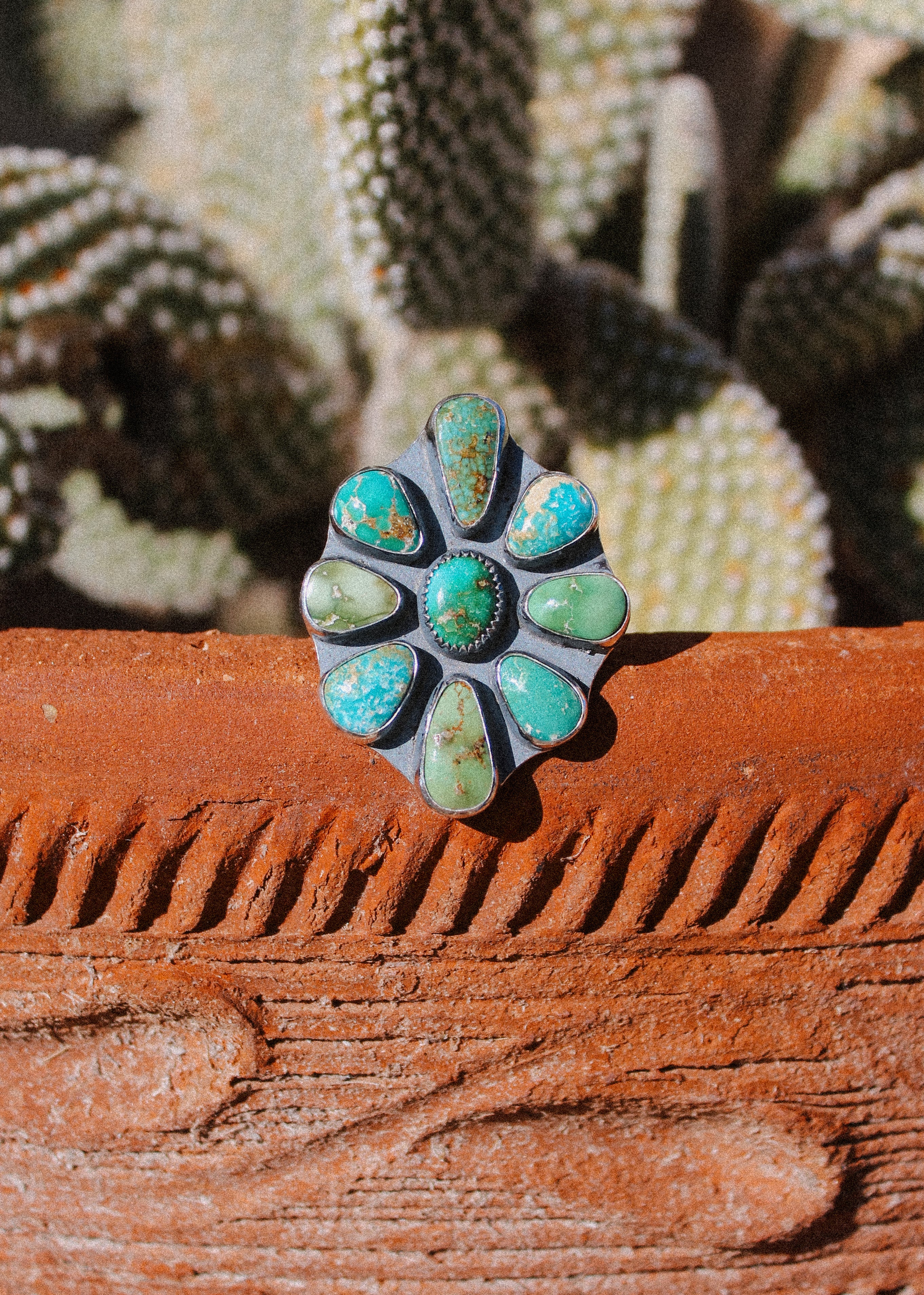 Emerald Valley + Sonoran Gold Cluster Ring (Size 6.25)