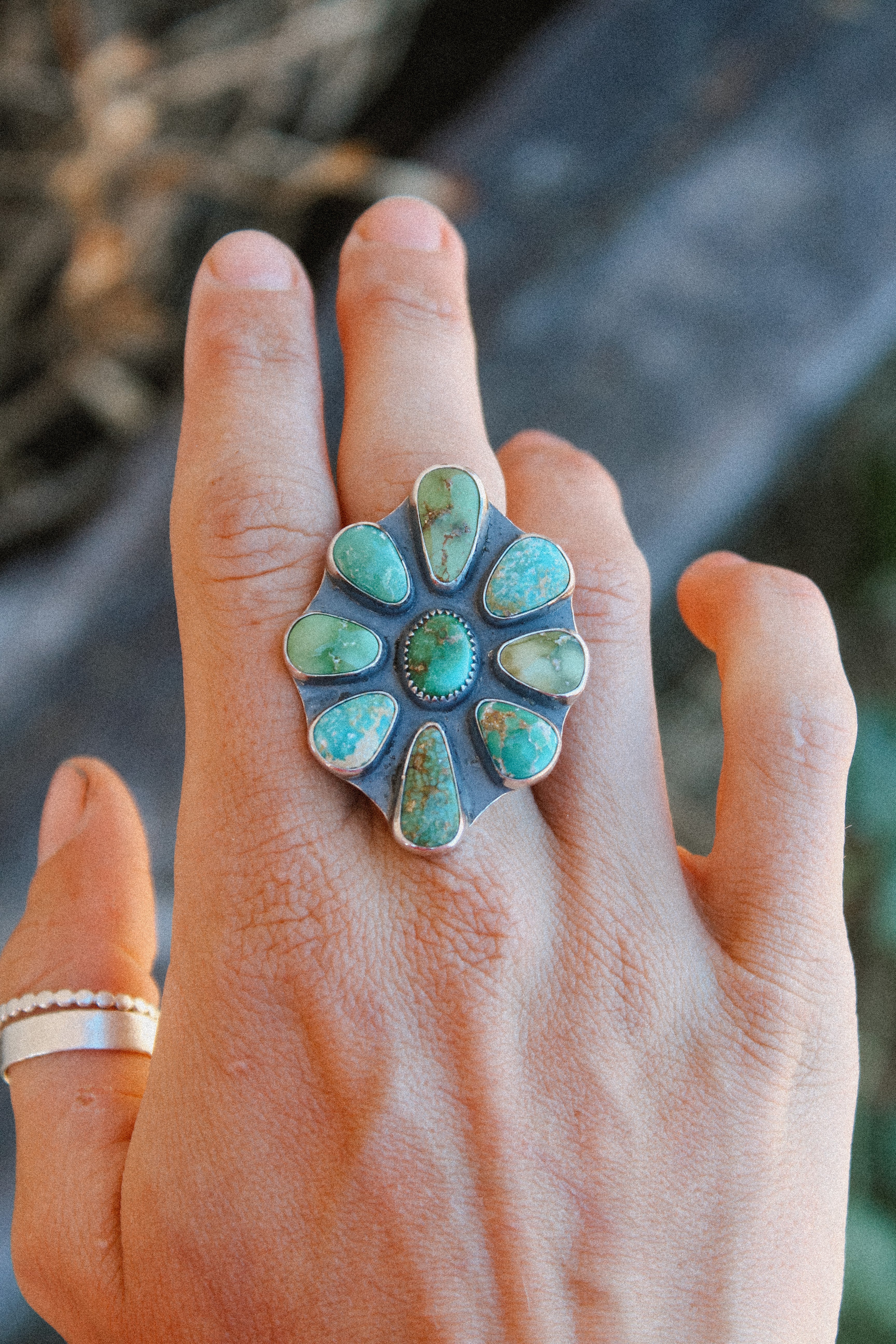 Emerald Valley + Sonoran Gold Cluster Ring (Size 6.25)